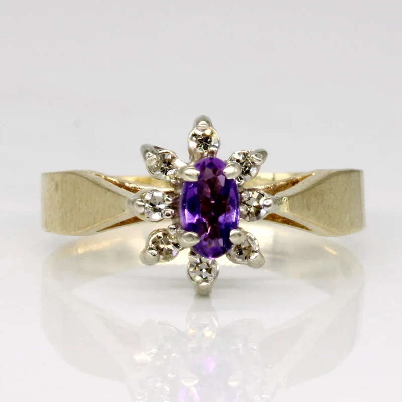 Exclusive Jewelry Bundles At Discounted Rates Amethyst & Diamond Ring | 0.13ct, 0.12ctw | SZ 5.5 |