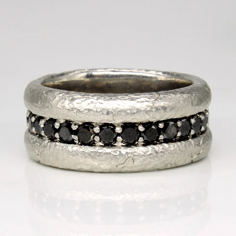 Luxury Jewelry Sale – Sparkle For Less Black Diamond Eternity Ring | 2.02ctw | SZ 11 |