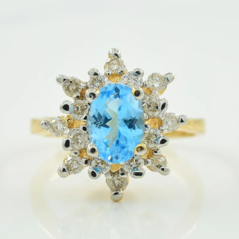 Sparkle For Less – Shop Our Limited-Time Jewelry Deals Blue Topaz & Diamond Ring | 1.16ct, 0.28ctw | SZ 4.75 |