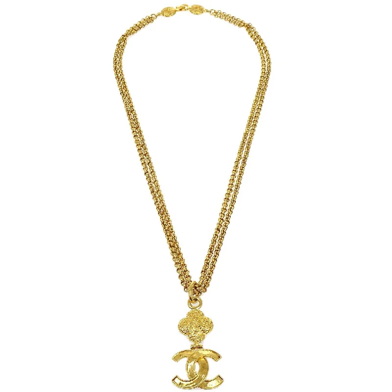 CHANEL 1995 Gold CC Pendant Necklace