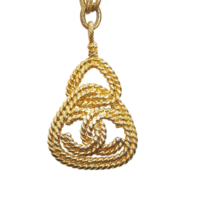 Chanel CC Mark Rope Triangle Necklace (SHG-J6Hpb7)