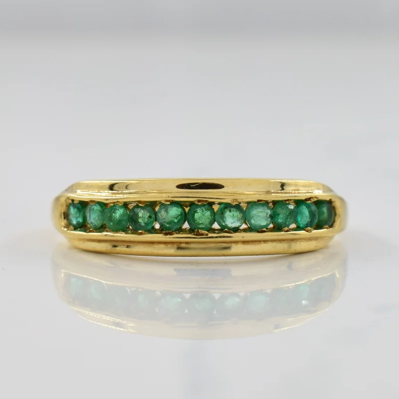 Affordable Elegance – Premium Jewelry At Special Prices Channel Set Emerald Ring | 0.30ctw | SZ 11 |