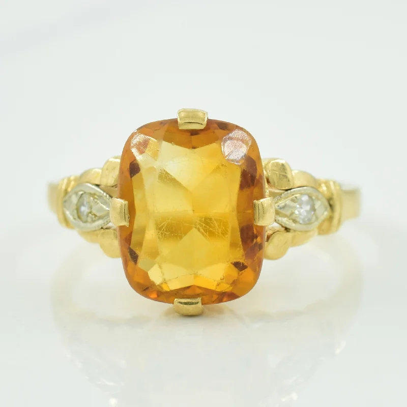 Get The Best Deals On Timeless Jewelry Pieces Citrine & Diamond Three Stone Cocktail Ring | 2.80ct, 0.03ctw | SZ 6.25 |