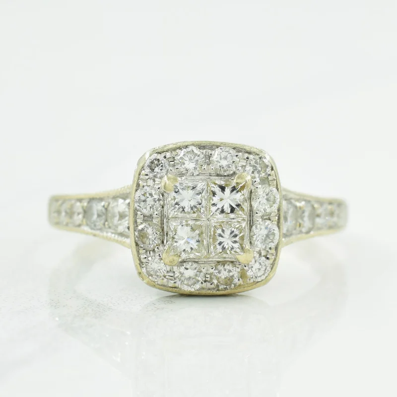 Stunning Jewelry At Even More Stunning Prices Cluster Diamond Ring | 0.82ctw | SZ 7.25 |