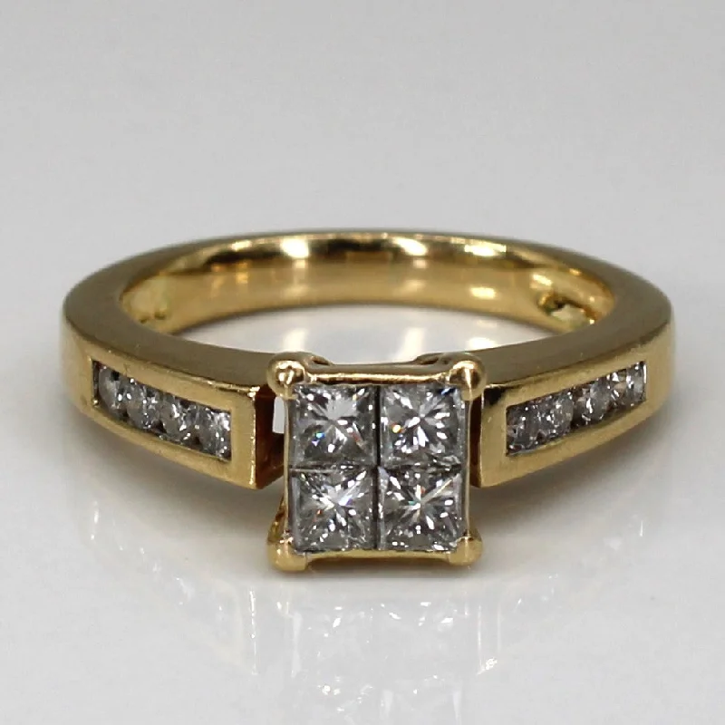Premium Diamond Jewelry At Once-In-A-Lifetime Discounts Cluster Set Diamond Ring | 0.96ctw | SZ 5.5 |