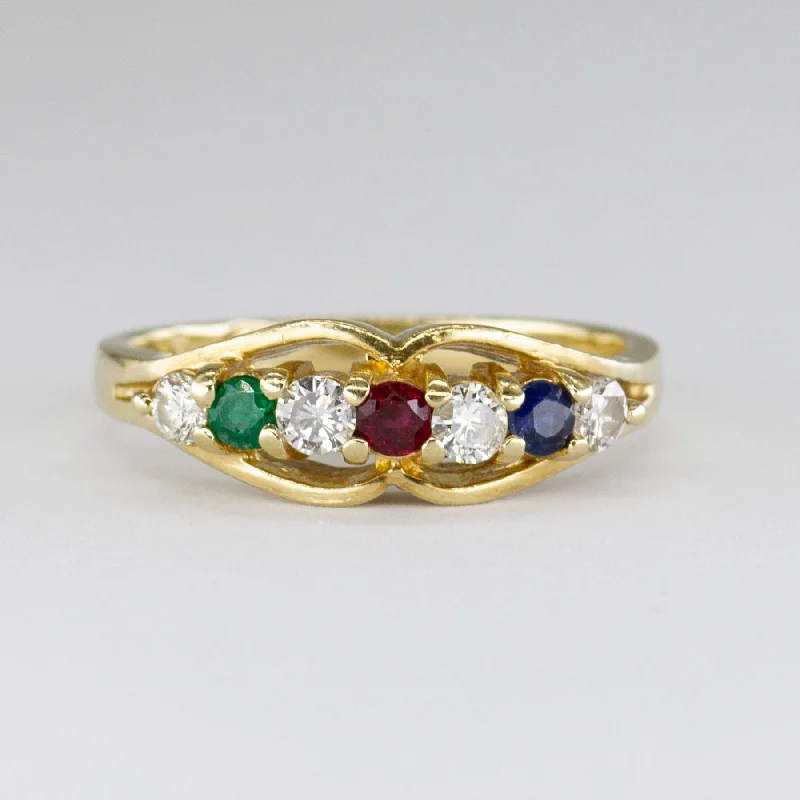 High-End Sparkle, Low-End Prices – Jewelry Sale Live Diamond, Ruby, Sapphire and Emerald 14k Ring | 0.25ctw, 0.18ctw | SZ 5.75|