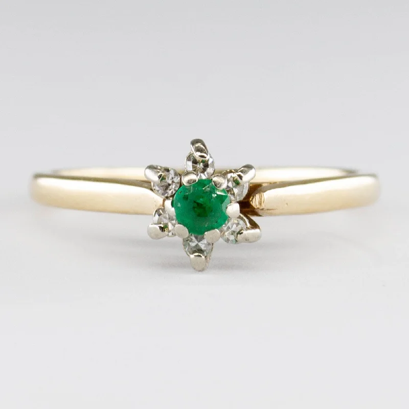 Jewelry Flash Sale – Stylish Designs At Unbeatable Rates Diamond & Emerald 14k Ring | 0.06ctw, 0.07ctw, | SZ 4.5 |