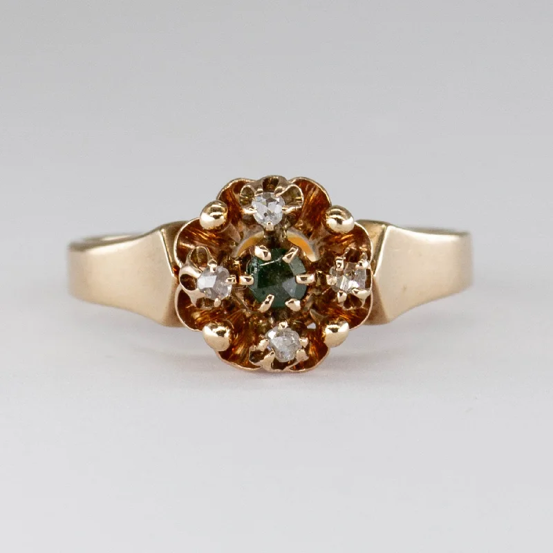 Huge Markdowns On Premium Jewelry Styles Vintage Cluster Rose Cut Diamond 10k Ring | 0.06ct | SZ 6.5 |