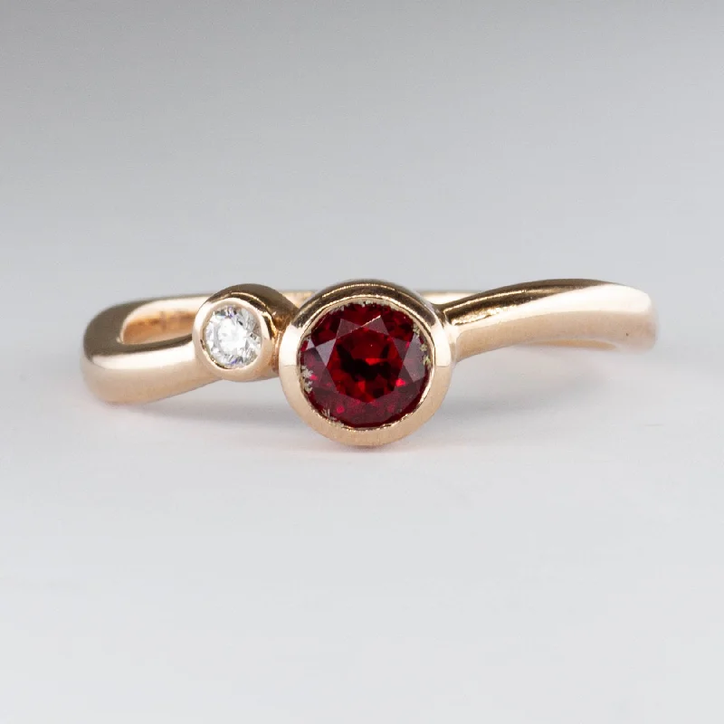 Adjustable Charm Bracelets For A Perfect Fit Synthetic Ruby & Diamond 14k Ring | 0.6ct, 0.06ctw | SZ 9 |