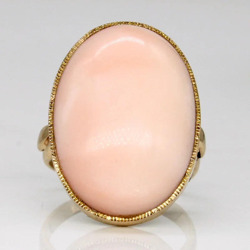 Exclusive Jewelry Offers – Shine For Less Coral Cocktail Ring | 13.50ct | SZ 4.5 |