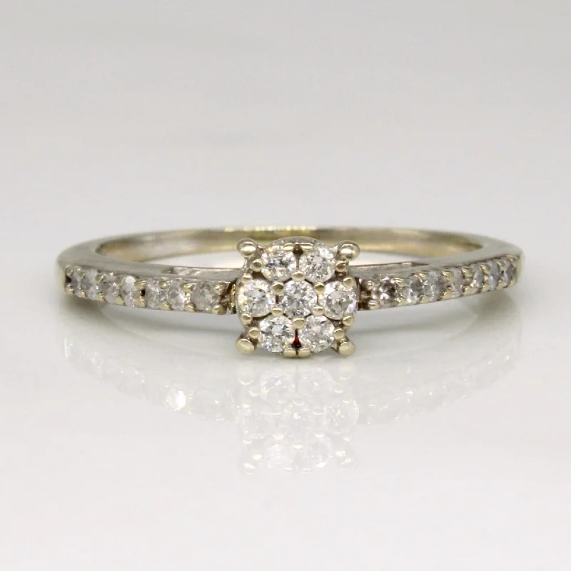 Flash Sale On Exquisite Jewelry – Don't Miss Out Diamond Cluster Ring | 0.17ctw | SZ 5.5 |