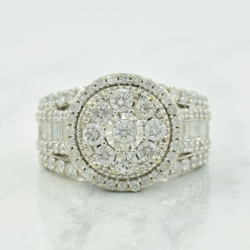 Flash Sale On Stunning Jewelry – Don't Miss Out Diamond Cluster Ring | 1.71ctw | SZ 5.75 |