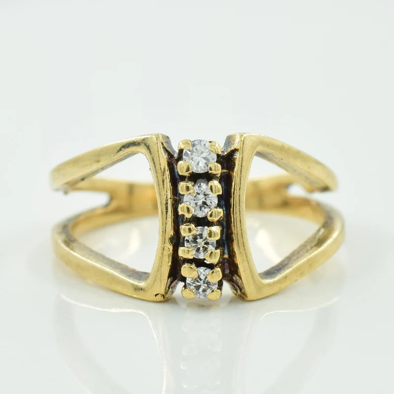 Unique Jewelry Designs Now At Discounted Rates Four Stone Diamond Ring | 0.12ctw | SZ 6 |