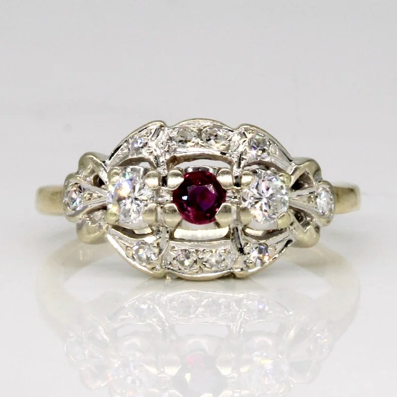 Premium Jewelry Now Available At Special Discounts Diamond & Ruby Ornate Ring | 0.25ctw, 0.10ct | SZ 4.5 | Premium Jewelry Now Available At Special Discounts Diamond & Ruby Ornate Ring | 0.25ctw, 0.10ct | SZ 4.5 |