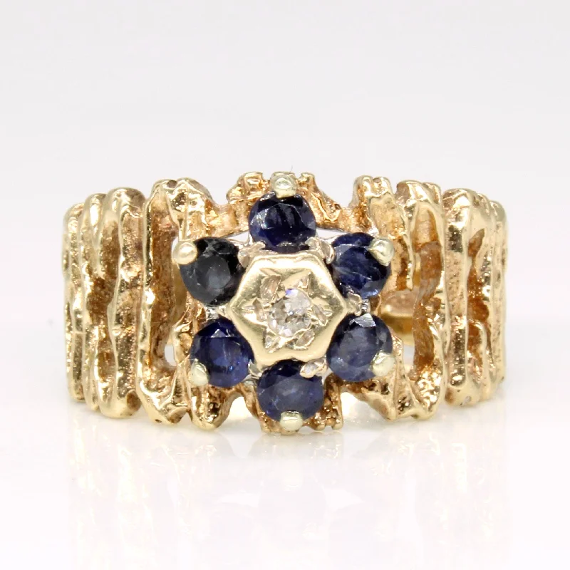 Jewelry Clearance Sale – Final Reductions Diamond & Sapphire Ring | 0.39ctw, 0.02ct | SZ 3.75 |
