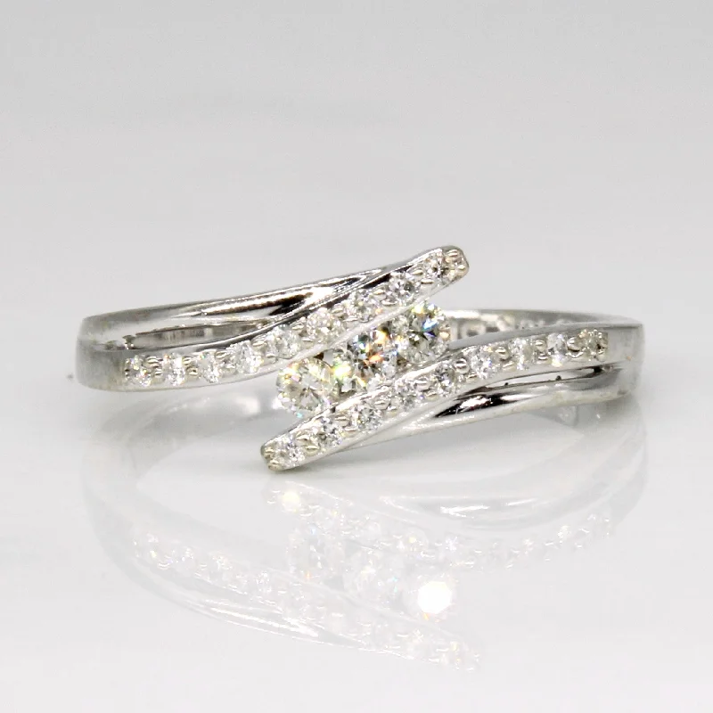 Seasonal Jewelry Deals – Elevate Your Style Diamond Waterfall Ring | 0.17ctw | SZ 4.5 |