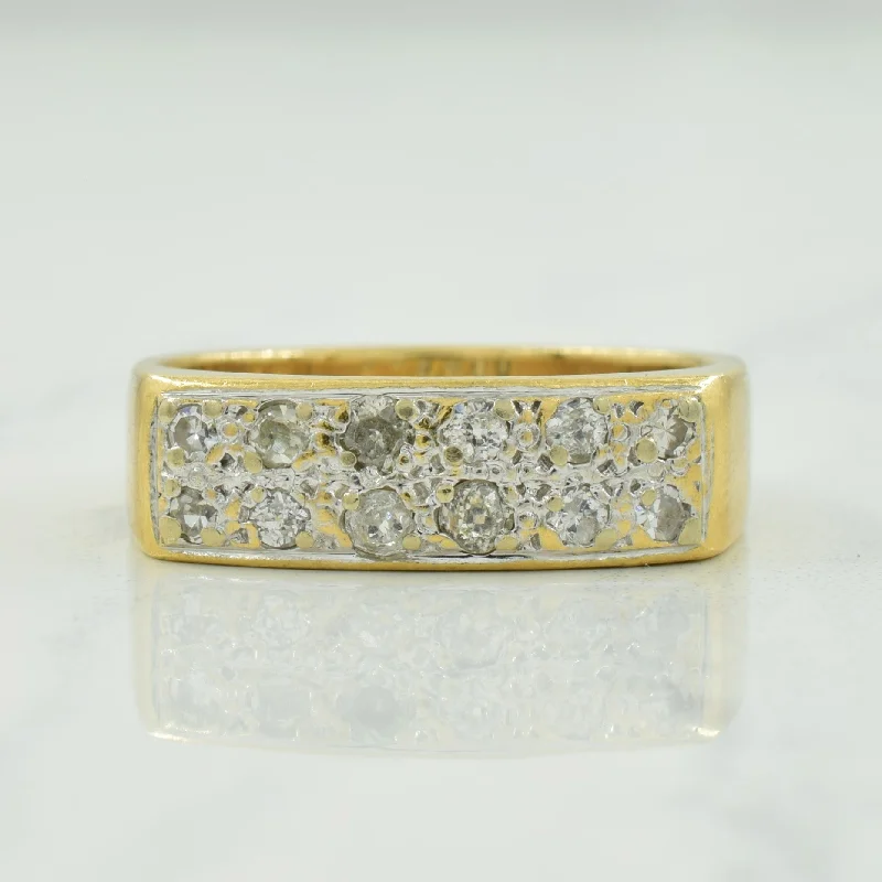 Timeless Elegance, Temporary Discounts – Act Fast Dual Row Diamond Ring | 0.28ctw | SZ 8.5 |