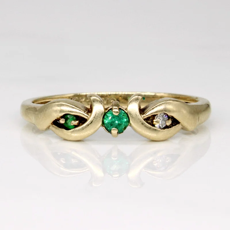 Timeless Elegance Now At Special Discounts Emerald & Diamond Ring | 0.07ct, 0.02ct | SZ 6.5 |