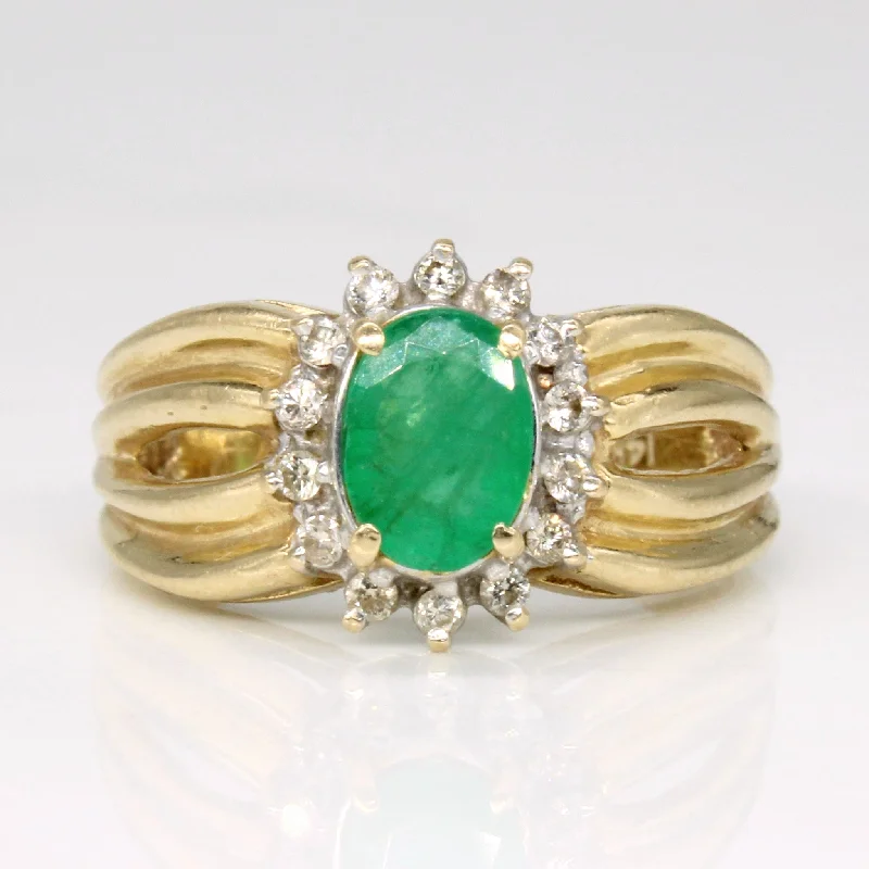 Special Jewelry Deals – Upgrade Your Collection Emerald & Diamond Halo Ring | 0.55ct, 0.14ctw | SZ 6.75 |