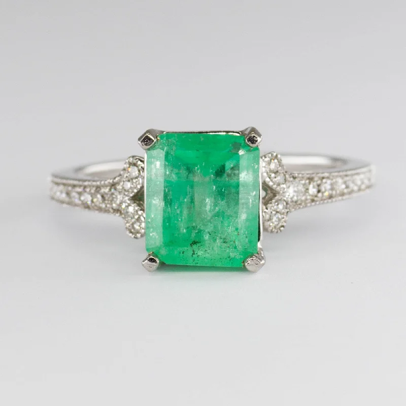 Get Ready To Sparkle – Special Jewelry Discounts Emerald & Diamond Ring | 2.00ct, 0.15ctw | SZ 6.5 |