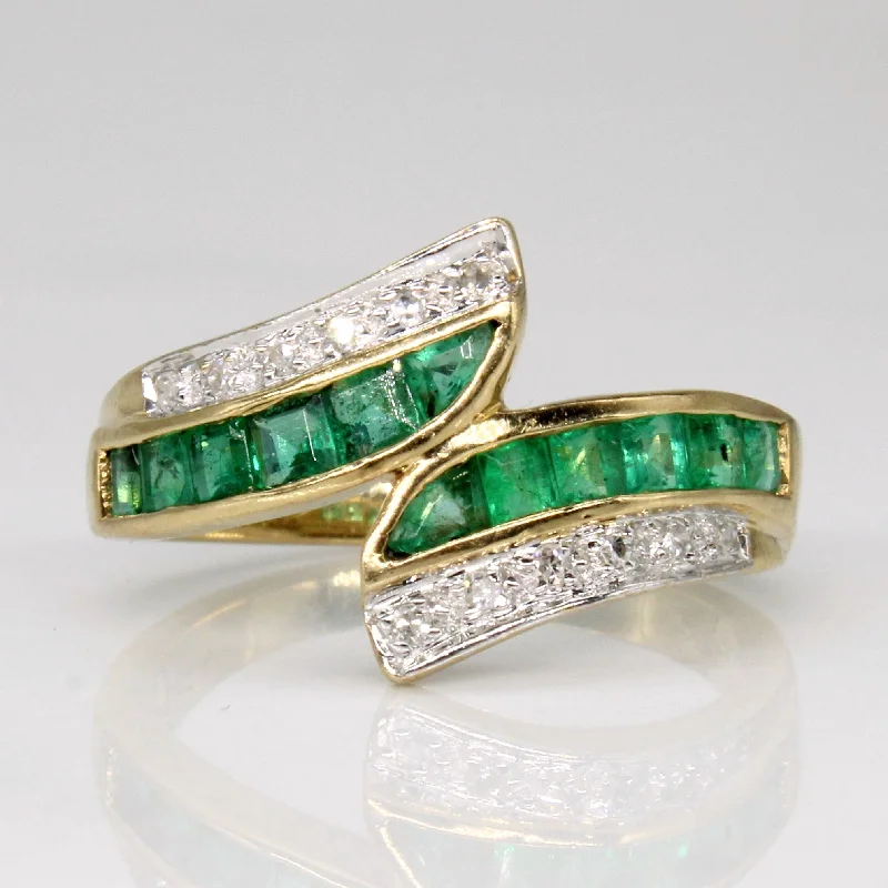 Exclusive Gemstone Jewelry At Special Prices Emerald & Diamond Waterfall Ring | 0.50ctw, 0.06ctw | SZ 5.75 |