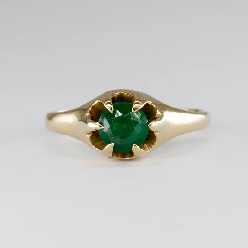 Timeless Beauty, Unbeatable Deals – Jewelry Sale On Vintage Green Glass Doublet 14k Ring | 0.50ct | SZ 4.75 |