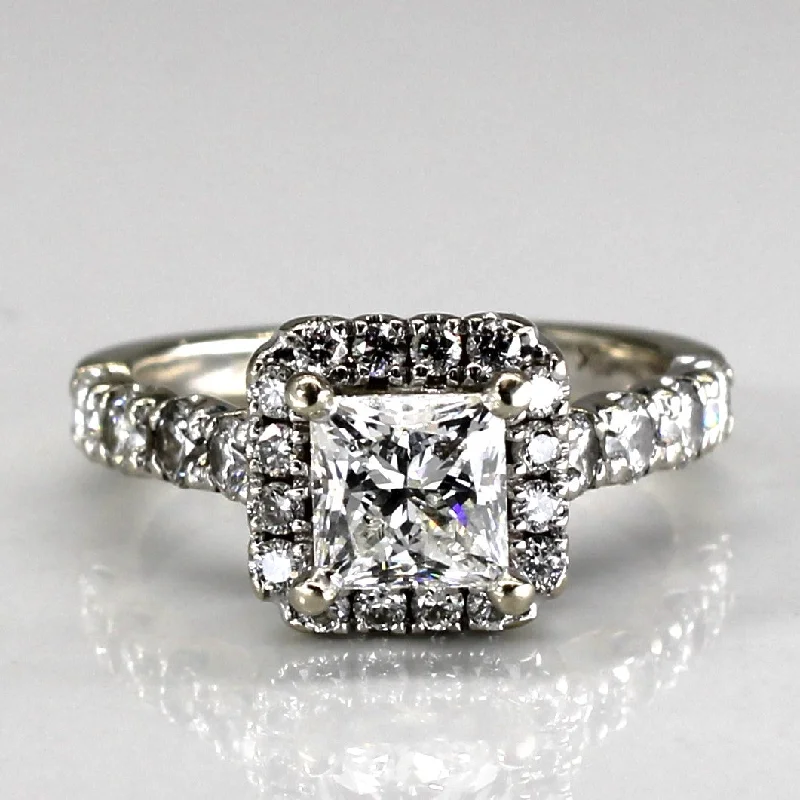 Final Call – Shop Exquisite Jewelry Before It's Gone Halo Princess Diamond Engagement Ring | 1.77ctw VVS1 G | SZ 5.5 |