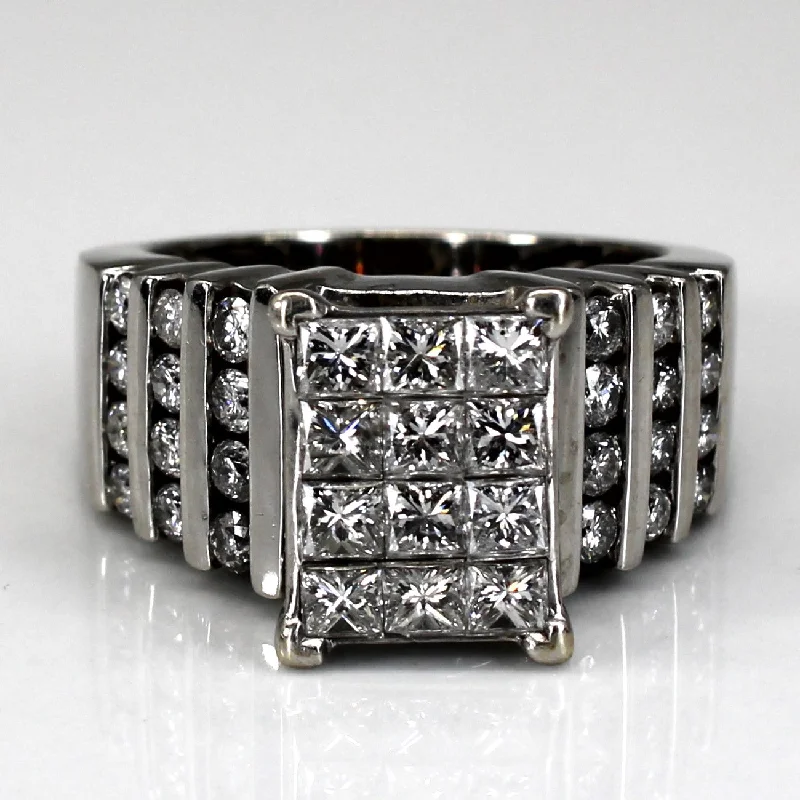 Exclusive Gemstone Jewelry Markdowns – Shop Now High Set Cluster Diamond Ring | 2.28ctw | SZ 7.75 |