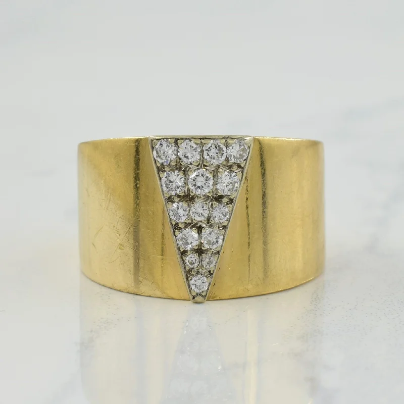 Unmissable Jewelry Clearance – Final Reductions Inverted Triangle of Diamonds Ring | 0.32ctw | SZ 8.5 |