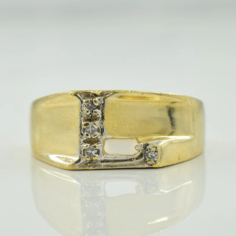 Limited-Stock Jewelry Sale – Once It's Gone, It's Gone 'L' Diamond Ring | 0.04ctw | SZ 6.5 |