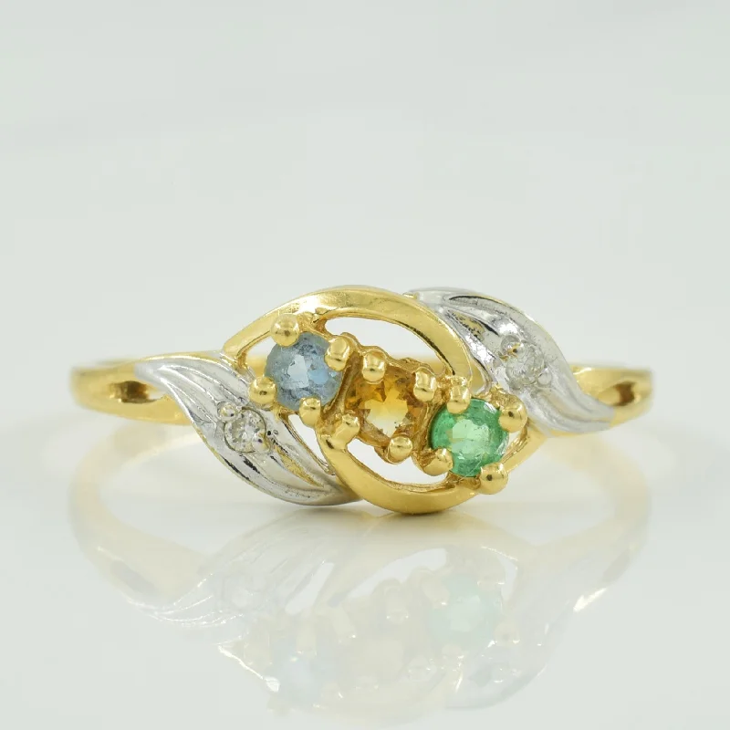 Limited-Stock Jewelry Sale – Shop Before It's Gone Multi Gem & Diamond Ring | 0.15ctw, 0.02ctw | SZ 8.5 |