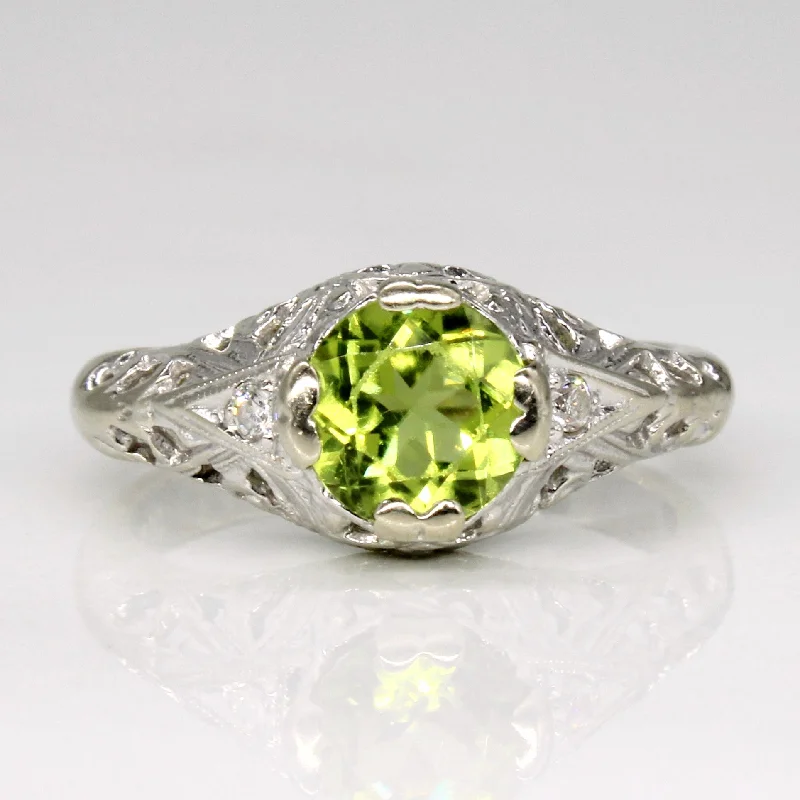 Elegant Jewelry Pieces At Unbelievable Prices Peridot & Diamond Ring | 1.00ct, 0.03ctw | SZ 5 |