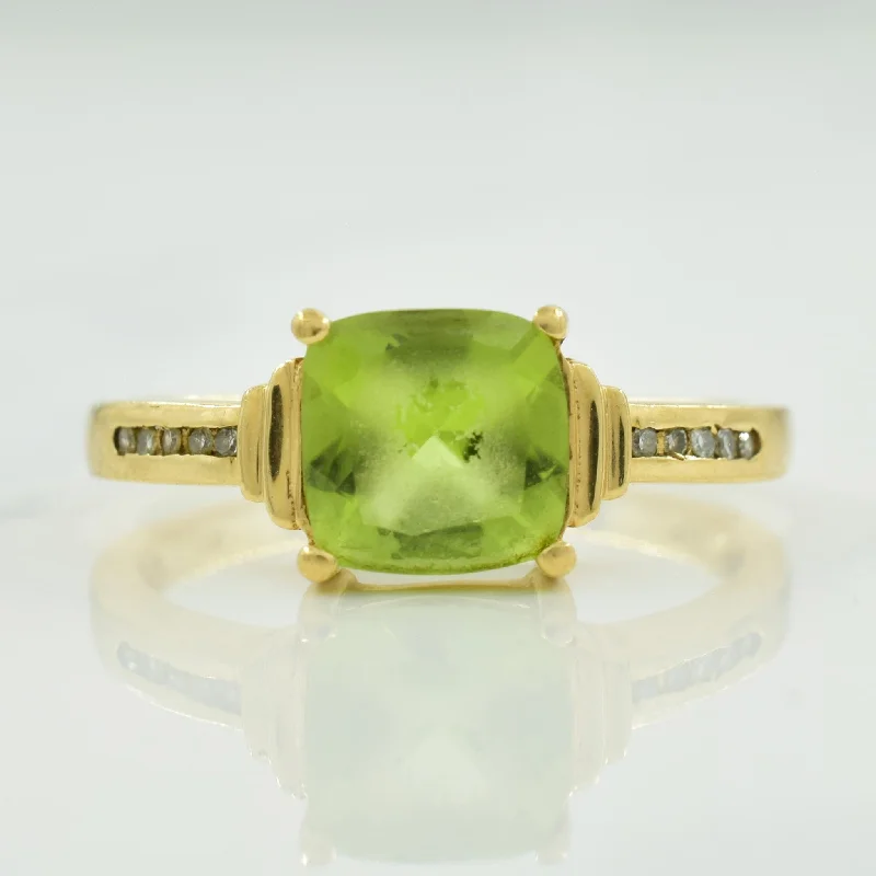 Modern Jewelry At Exclusive Discounts – Shop Today Peridot & Diamond Cocktail Ring | 1.30ct, 0.05ctw | SZ 7 | Modern Jewelry At Exclusive Discounts – Shop Today Peridot & Diamond Cocktail Ring | 1.30ct, 0.05ctw | SZ 7 |