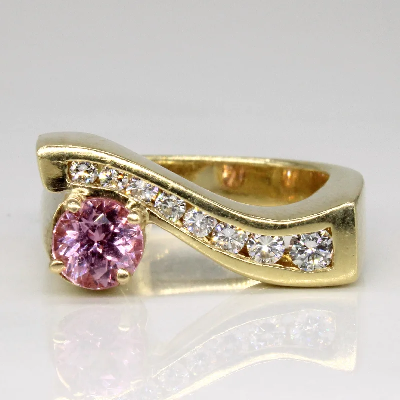 Luxury Jewelry At Unbeatable Discounts Pink Sapphire & Diamond Cocktail Ring | 0.73ct, 0.25ctw | SZ 6 |