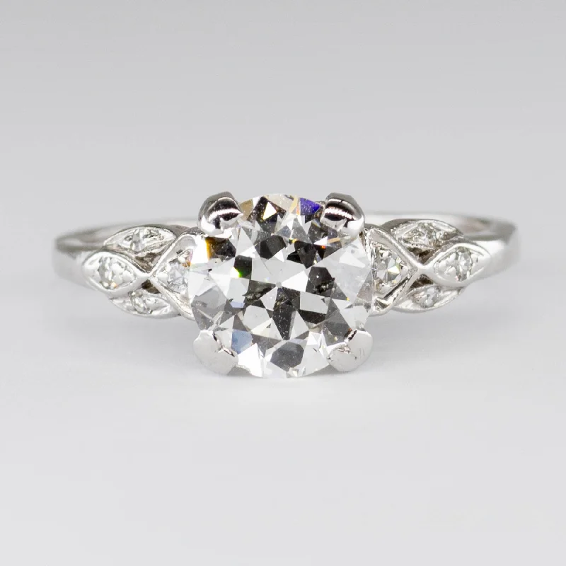 Holiday Jewelry Sale – Perfect Gifts At Great Prices Art Deco Old European Diamond Platinum Ring | 1.75ctw, 0.09ctw | Sz 7.25