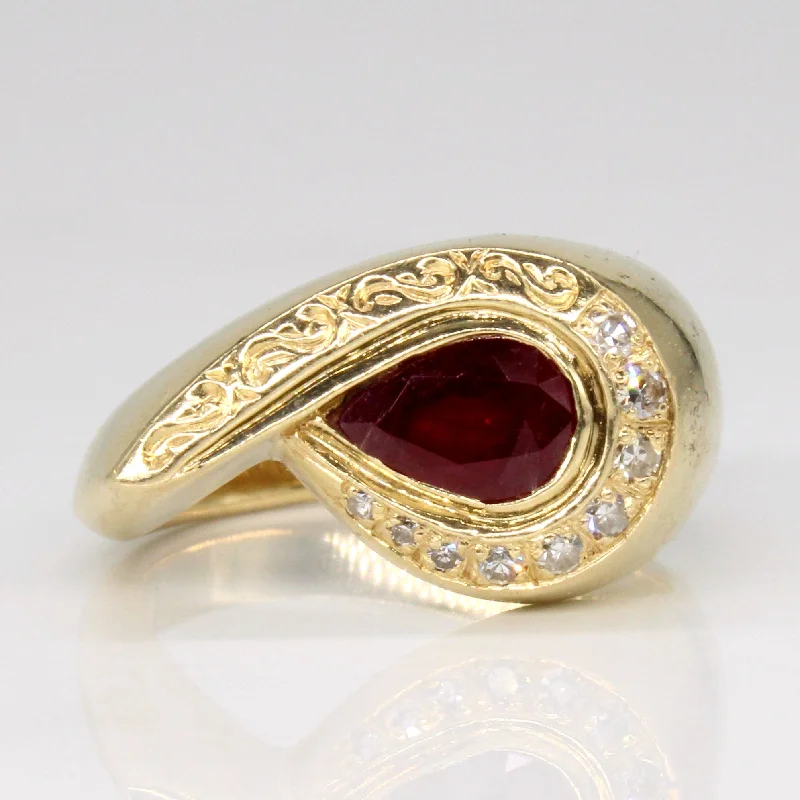 Personalized Jewelry Sale – Meaningful Gifts At Great Prices Ruby & Diamond Bypass Ring | 0.80ct, 0.08ctw | SZ 6 |