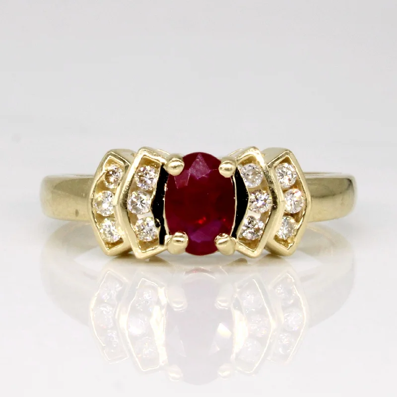 Buy More, Save More On Stunning Jewelry Designs Ruby & Diamond Ring | 0.45ct, 0.12ctw | SZ 6.25 |