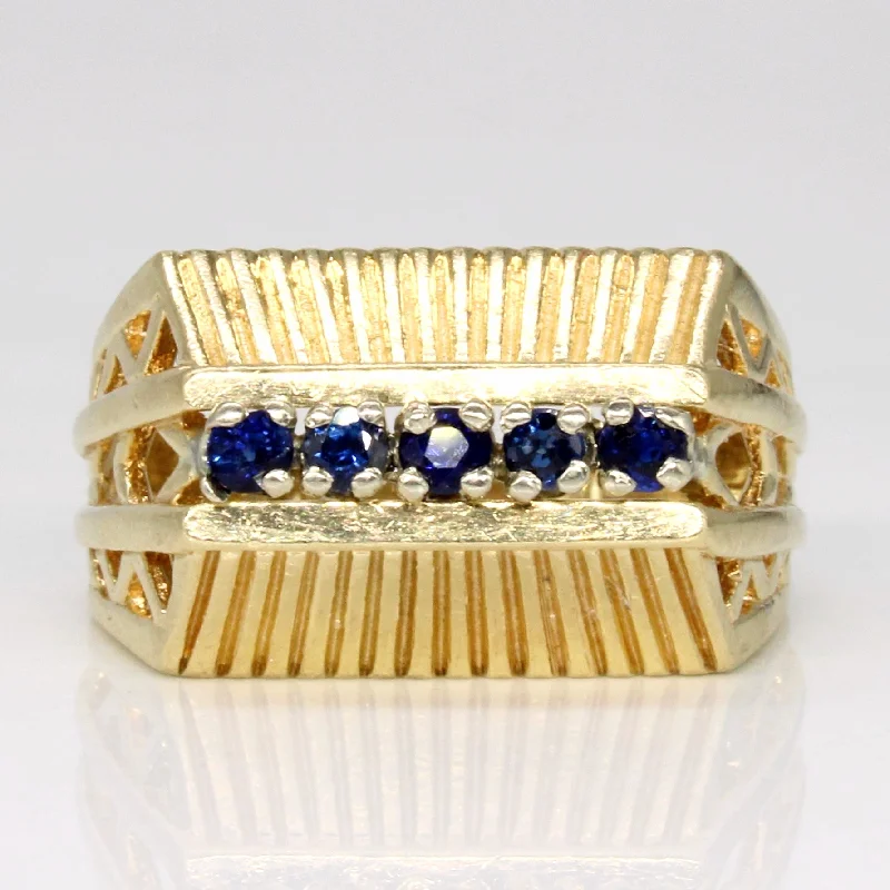Limited-Time Offer On Elegant Jewelry Pieces Sapphire Cocktail Ring | 0.20ctw | SZ 5.5 |