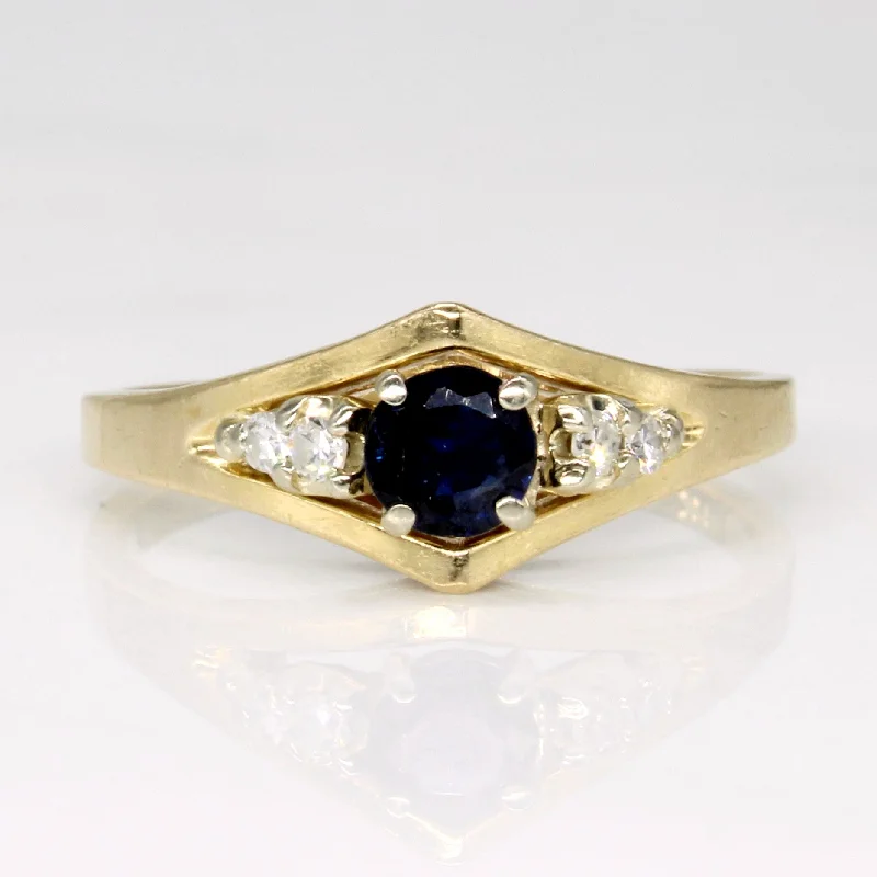 Trending Jewelry Now At Unbeatable Prices Sapphire & Diamond Five Stone Ring | 0.27ct, 0.06ctw | SZ 6.5 |