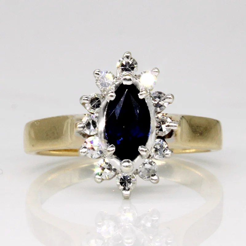 Discounted Luxury Jewelry – Shine Without The Splurge Sapphire & Diamond Cocktail Ring | 0.50ct, 0.24ctw | SZ 5 |
