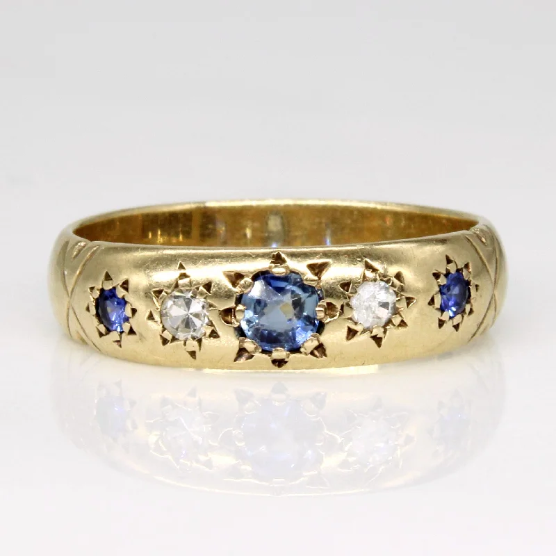 Everyday Jewelry Essentials Now On Sale Sapphire & Diamond Flush Set Ring | 0.24ctw, 0.08ctw | SZ 6.5 |