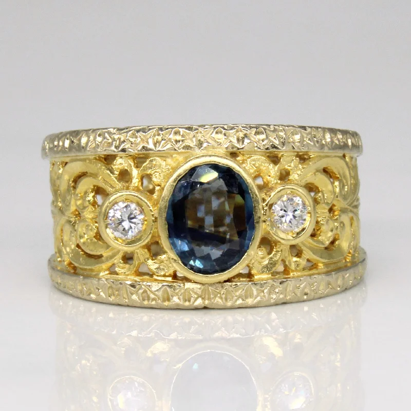 Flash Sale On Stunning Jewelry – Don't Miss Out Sapphire & Diamond Lattice Ring | 0.80ct, 0.15ctw | SZ 7.5 |