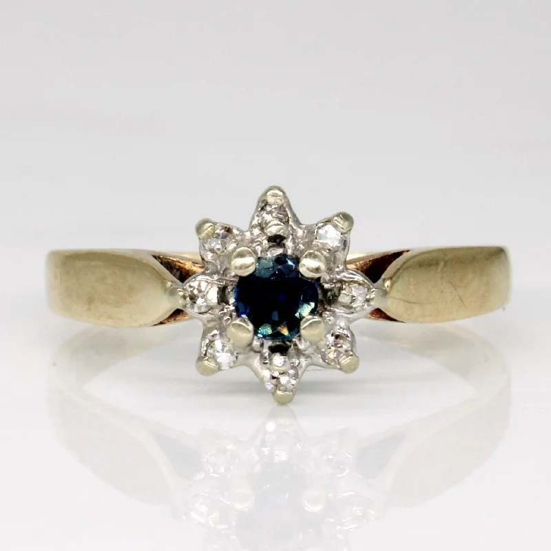 Get The Jewelry You Love At A Price You Love Sapphire & Diamond Cluster Set Ring | 0.16ct, 0.06ctw | SZ 7 |