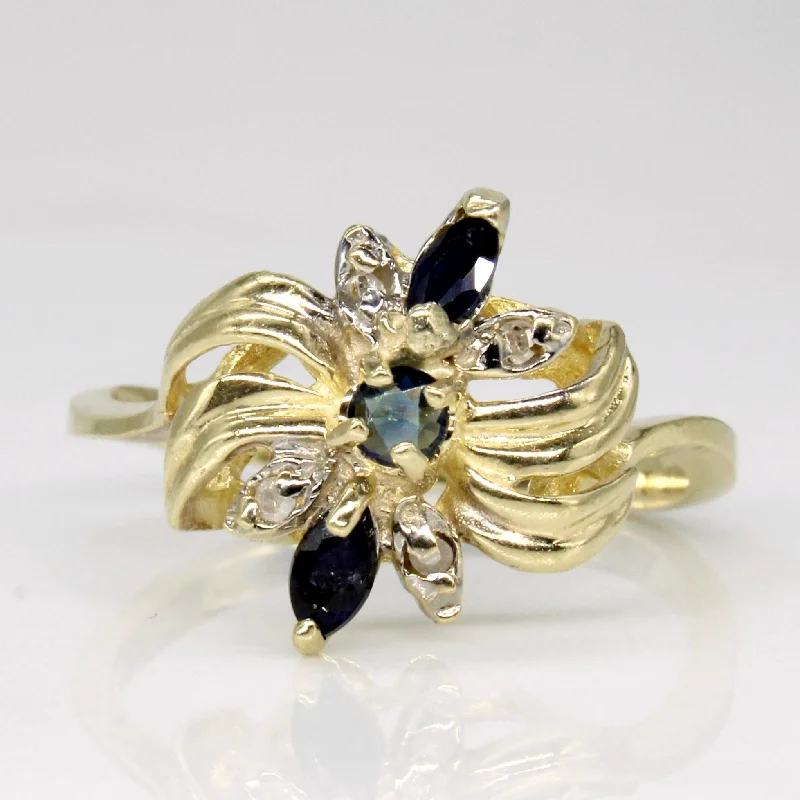 Jewelry Clearance Sale – Final Reductions Sapphire & Diamond Waterfall Ring | 0.22ctw, 0.02ctw | SZ 6.75 |