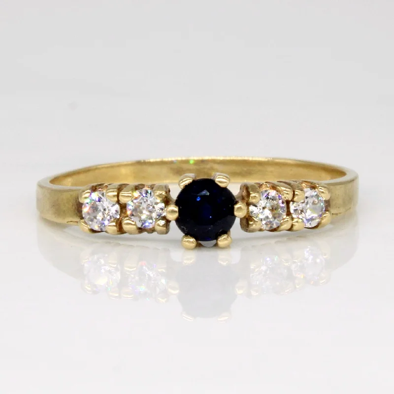 Bestselling Jewelry Now On Sale – Elevate Your Look Sapphire & Synthetic White Sapphire Ring | 0.25ct, 0.18ctw | SZ 7.25 |