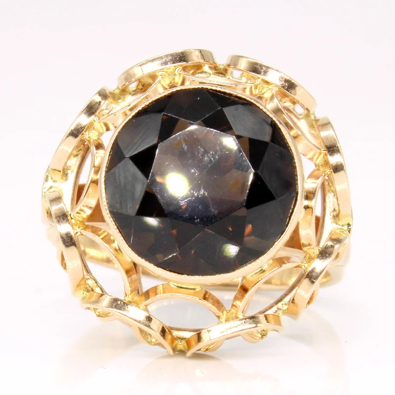 Shop Signature Jewelry Styles At Exclusive Prices Polish Hallmarked Smoky Quartz Cocktail Ring | 5.75ct | SZ 8.25 |
