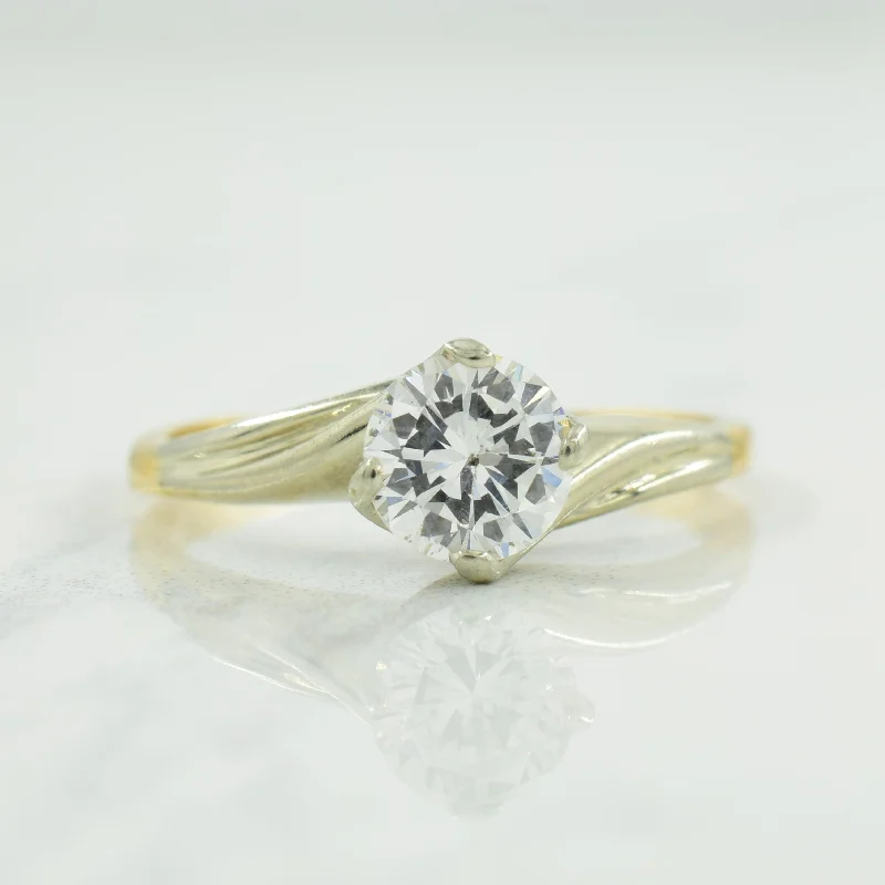 Don't Miss Out On Jaw-Dropping Jewelry Discounts Solitaire Diamond Bypass Ring | 0.79ct | SZ 7.75 |