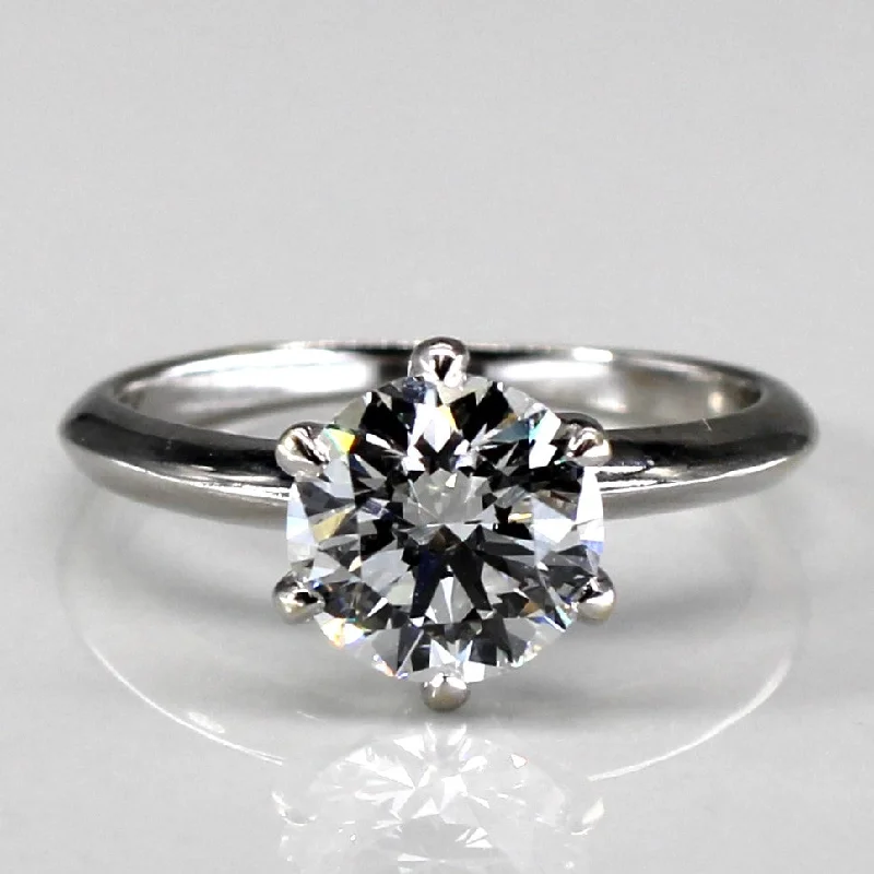 Chic And Stylish Jewelry At Discounted Prices Solitaire Diamond Engagement 18k Ring | 1.22ct VS1 F | SZ 4 |