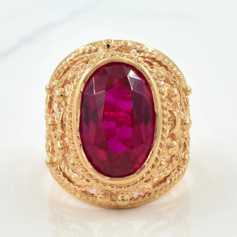Exclusive Online Discounts On Stylish Jewelry Synthetic Ruby Cocktail Ring | 9.00ct | SZ 7.25 |
