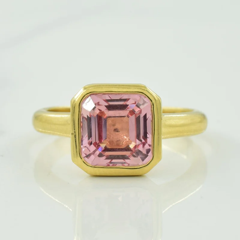 Discover Unique Jewelry With Special Limited-Time Offers Synthetic Pink Sapphire Ring | 3.60ct | SZ 7.5 |